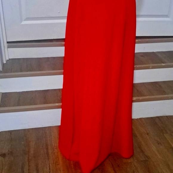 MUSHARE Red V Neck Sleeveless Splits Formal Cocktail Pary Prom Long Dress S NWT - Picture 3 of 13